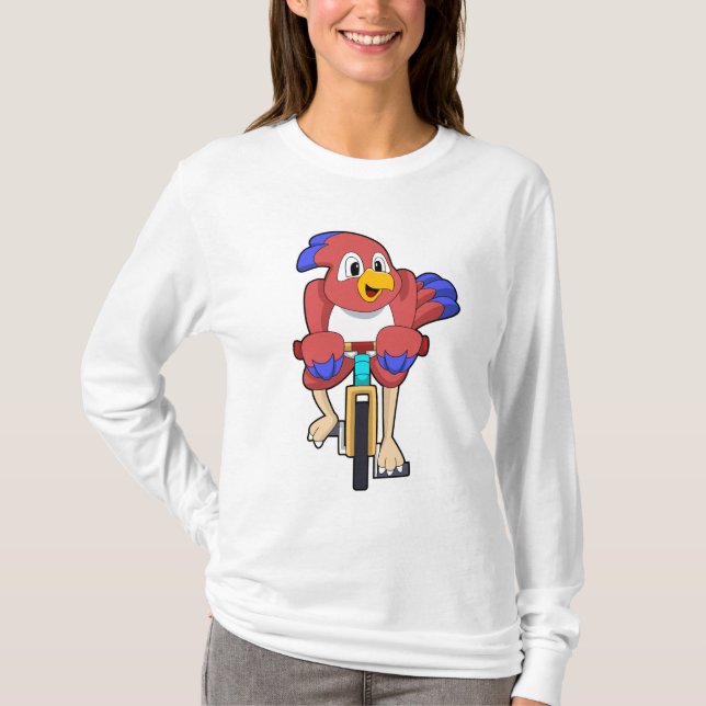 T-shirt Bird with bicycle (Devant)