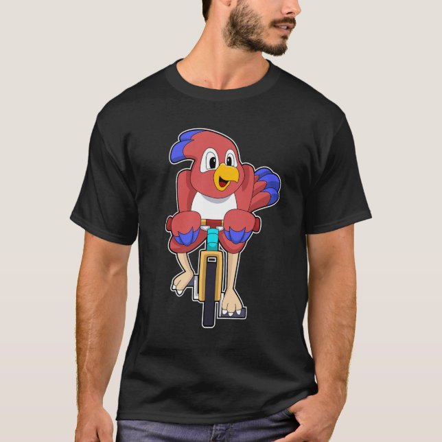 T-shirt Bird with bicycle (Devant)