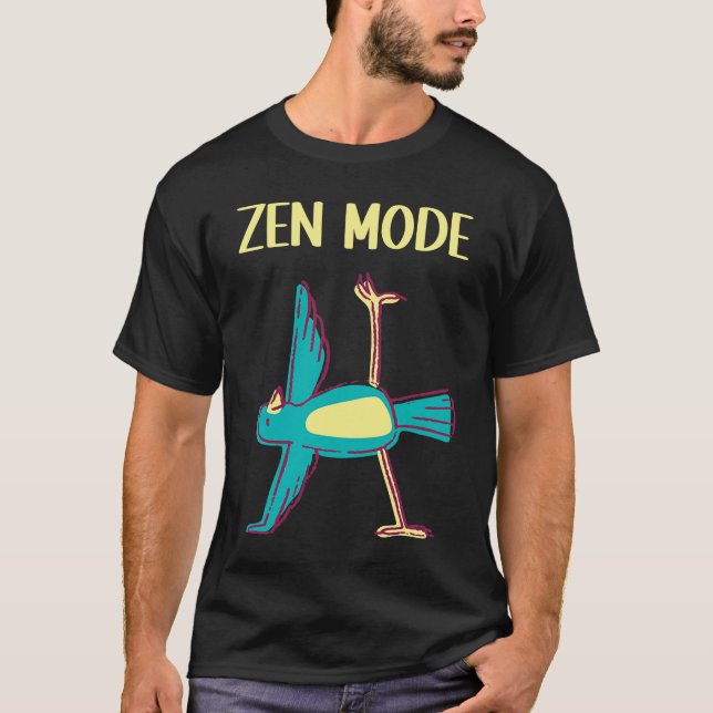 T-shirt Bird Yoga  Animals Workout Calm Zen (Devant)