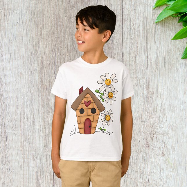 T-shirt Birdhouse Et Fleurs (Créateur téléchargé)