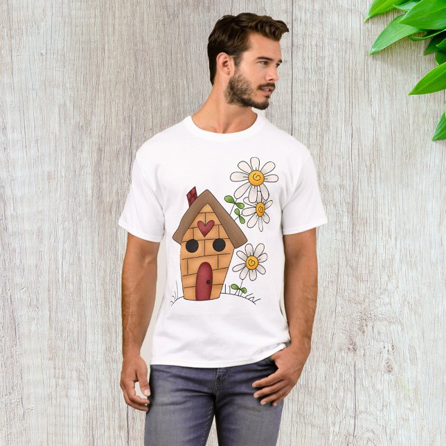 T-shirt Birdhouse Et Fleurs (Créateur téléchargé)