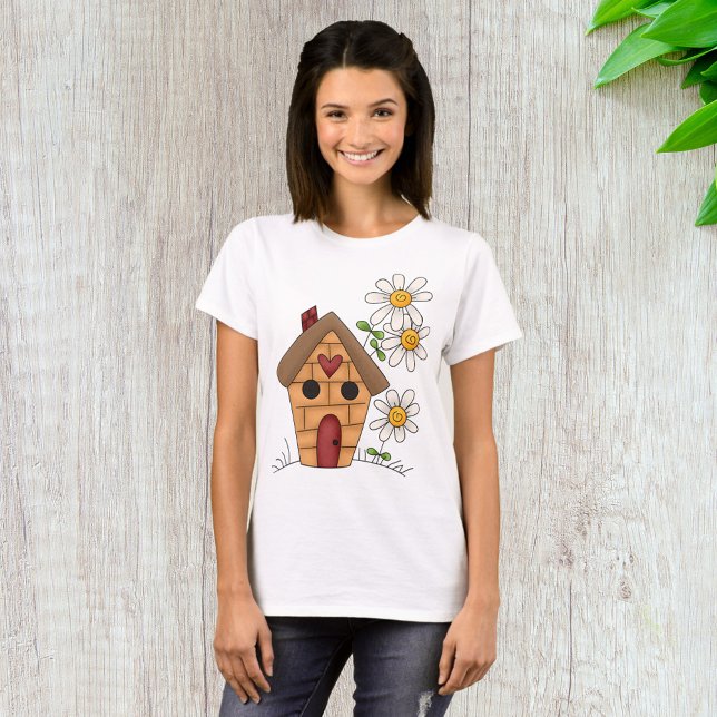 T-shirt Birdhouse Et Fleurs (Créateur téléchargé)