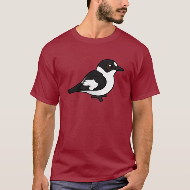 T-shirt Birdorable a colleté le FLYCATCHER (Devant)