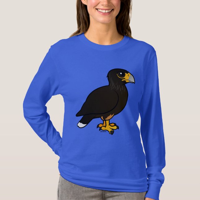 T-shirt Birdorable a strié le Caracara (Devant)