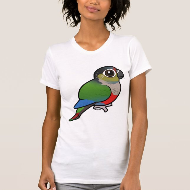 T-shirt Birdorable Cramoisi-s'est gonflé la perruche (Devant)