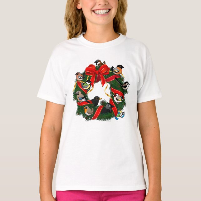 T-shirt Birdorable European Garden Bird Serre de Noël (Devant)