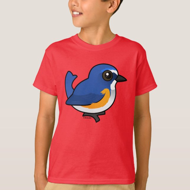 T-shirt Birdorable Red-flanked Bluetail (Devant)