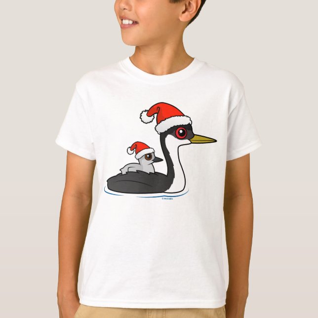 T-shirt Birdorable Western Grebe Père Noël (Devant)