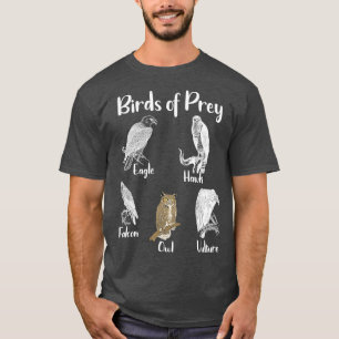 T-shirt Birds of Prey Eagle Hawk Falcon Owl Vulture