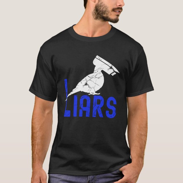 T-shirt Birds Spies Pigeons Arent Real Pigeons Are Liars (Devant)