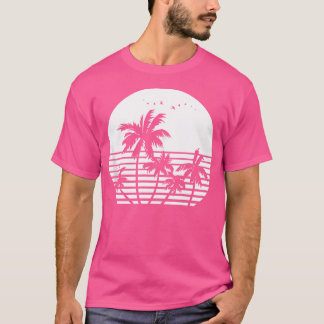 T-shirt Birds Sunset Beach Palm Trees