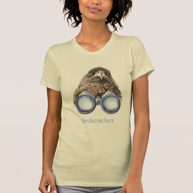 T-shirt Birdwatcher Hawk Oiseau vous observant Humour (Devant)