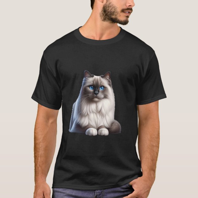 T-shirt Birman Chat Chemise Chat Face Mignonne Amoureux de (Devant)