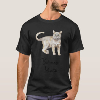 T-shirt Birman Maman mignonne Chat Mère Kitten Girl Cadeau