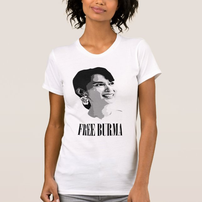 T-shirt Birmanie libre - Aung Sang Suu Kyi (Devant)