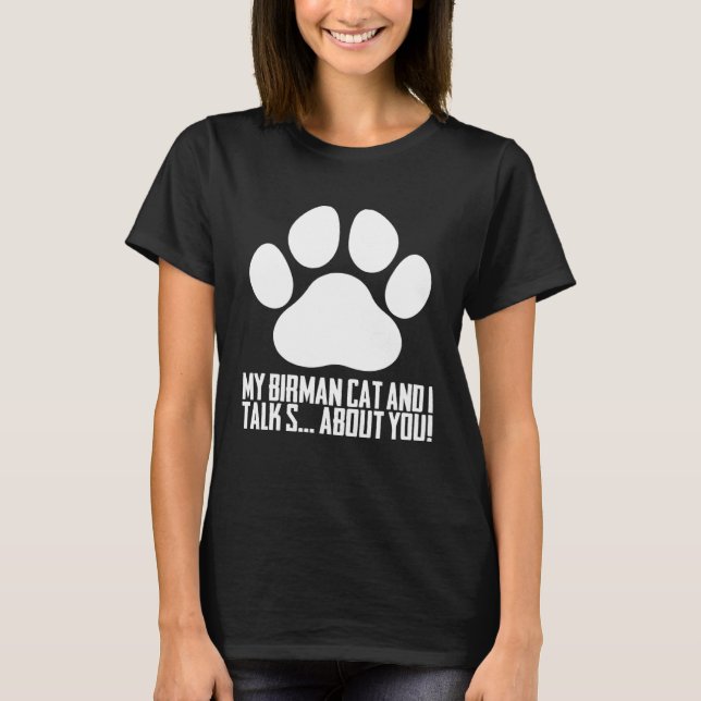 T-shirt Birmans  chat Birman  maman Birman (Devant)