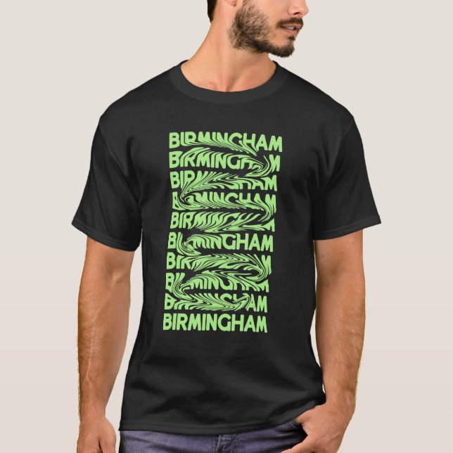 T-shirt Birmingham Alabama Vintage Psychedelic (Devant)