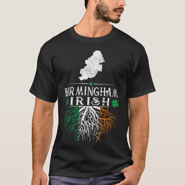 T-shirt Birmingham UK City Irish Roots St Patrick Day (Devant)