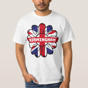 T-shirt Birmingham Union Jack Sunflower British Pride
