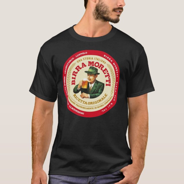T-shirt Birra Moretti Ricetta Originale beer logo Classic  (Devant)