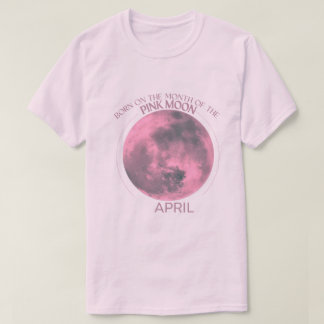 T-shirt Birth Moon Design |Avril |Lune rose