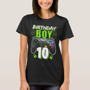 T-shirt Birthday Boy 10 Video Game Controller 10e B