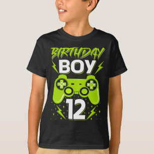 T-shirt Birthday Boy 12 Video Game Controller Gamer 12th B