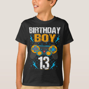 T-shirt Birthday Boy 13 Video Game Controller Gamer 13th B