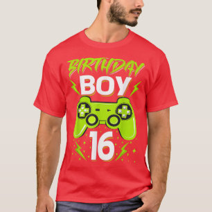 T-shirt Birthday Boy 16 Contrôleur de jeu vidéo Gamer 16th