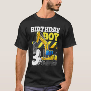 T-shirt Birthday Boy 3e Birthday Excavator Construction V