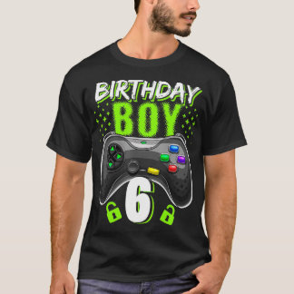 T-shirt Birthday Boy 6 Contrôleur de jeu vidéo Gamer 6th B