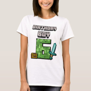 T-shirt Birthday Boy 6th Birthday I'm 6 Year Old Gamer Pix