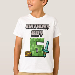 T-shirt Birthday Boy 6th Birthday I'm 6 Year Old Gamer Pix