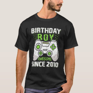 T-shirt Birthday Boy Awesome Since 2010 Video Game Lover C