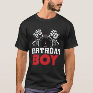 T-shirt Birthday Boy Race Car Racing Car Birthday Crew gir