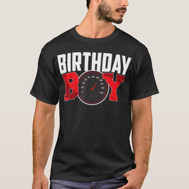 T-shirt Birthday Boy Race Car Racing Car Driver Birthday p (Devant)