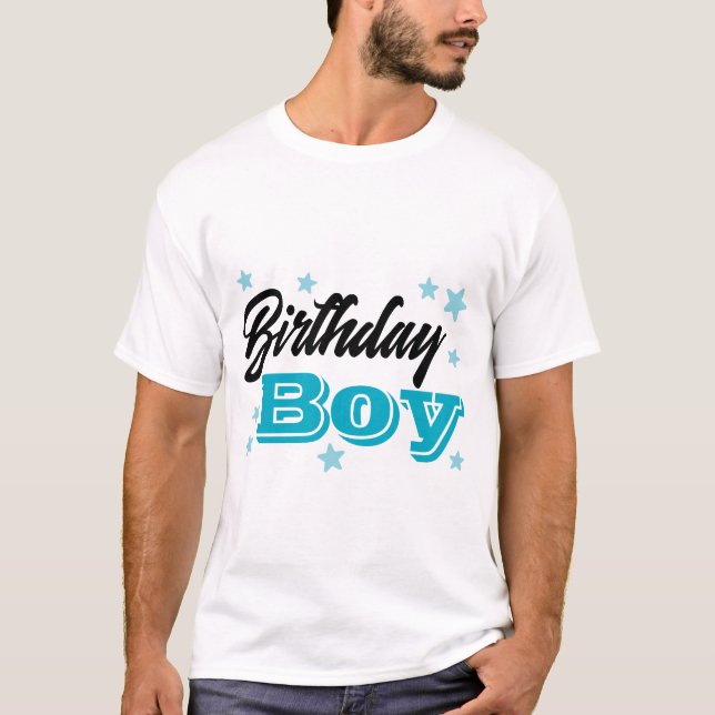 T-shirt Birthday Boy T Shirt (Devant)
