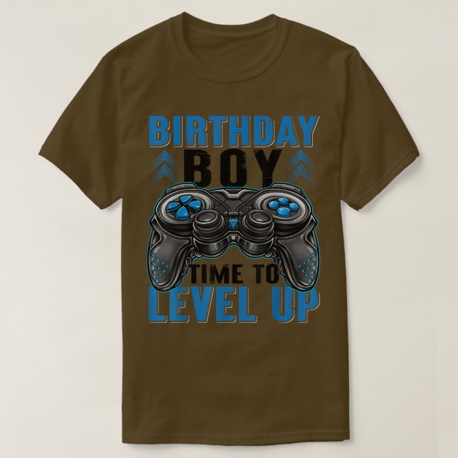 T-shirt Birthday Boy Time to Level Up Jeu Birthday Boys (Design devant)