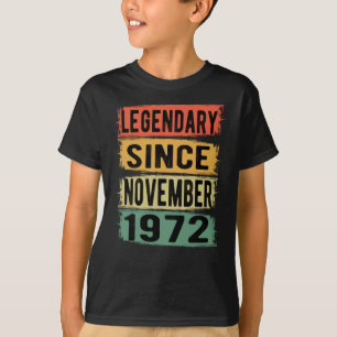 T-shirt Birthday Gift November 1972