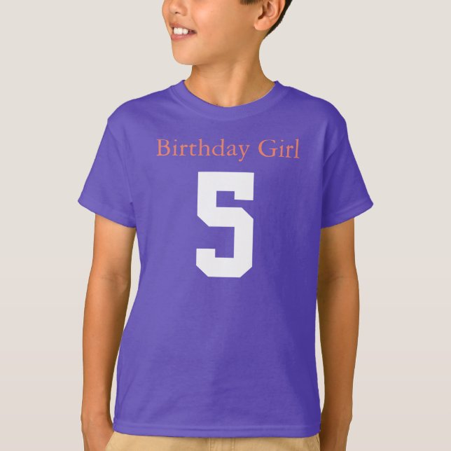 T-shirt Birthday Girl 5 (Devant)
