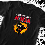T-shirt Birthday Ninja Theme Party<br><div class="desc">This Birthday Ninja design is perfect for a birthday ninja party for boys & girls who like ninjas, karate, taekwondo, judo or other forms of martial arts. This fun design is a great birthday keepsake and party or to always remebrating a ninja themed birthday party. This Birthday Ninja design feels...</div>