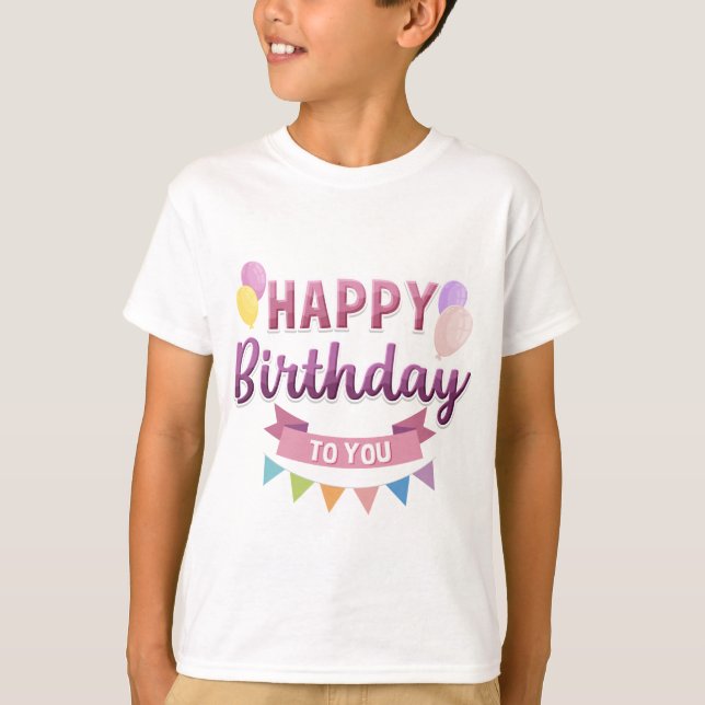 T-shirt Birthday Typography Sayings (Devant)