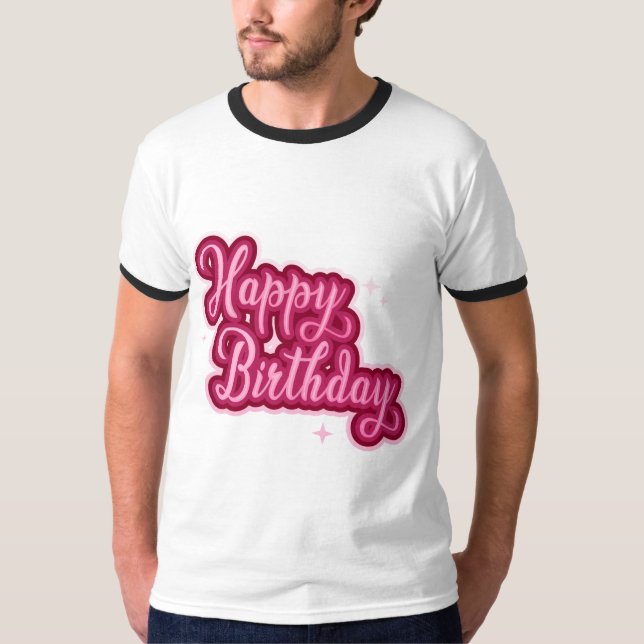 T-shirt Birthday Typography Sayings (Devant)