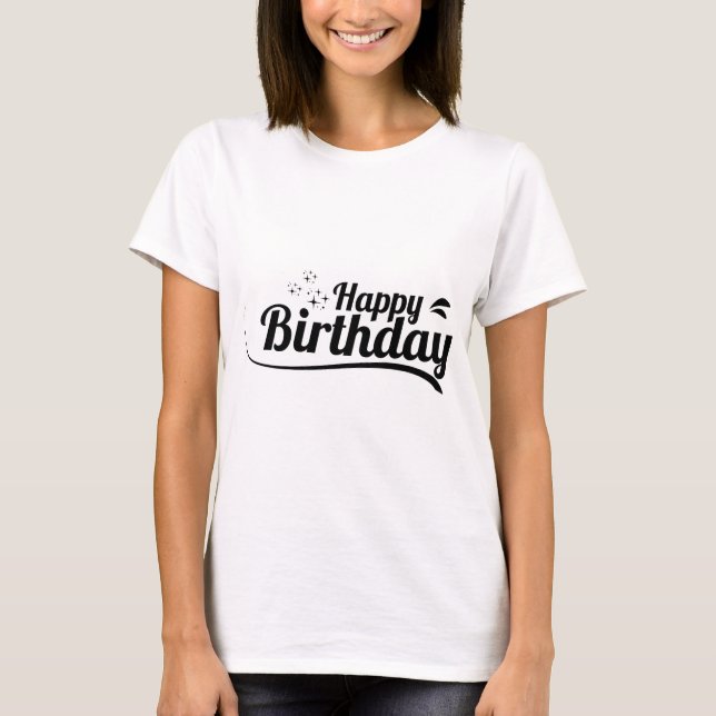 T-shirt Birthday Typography Sayings (Devant)
