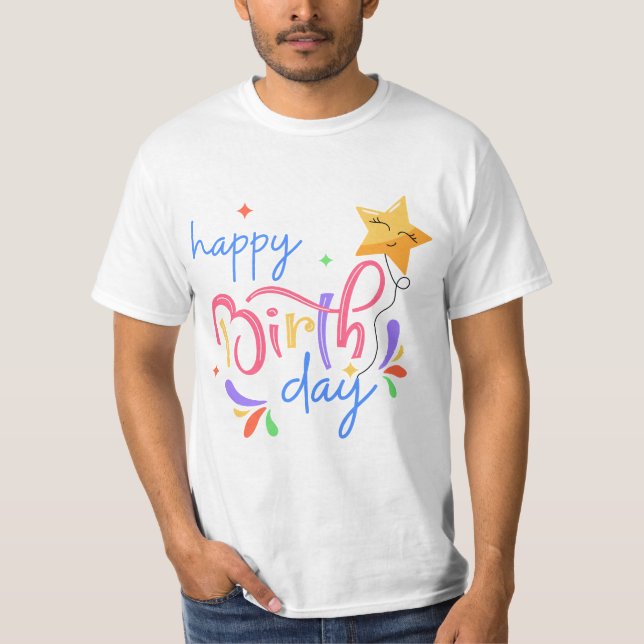 T-shirt Birthday Typography Sayings (Devant)
