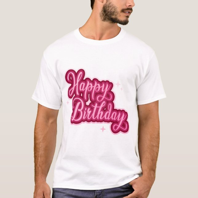 T-shirt Birthday Typography Sayings (Devant)
