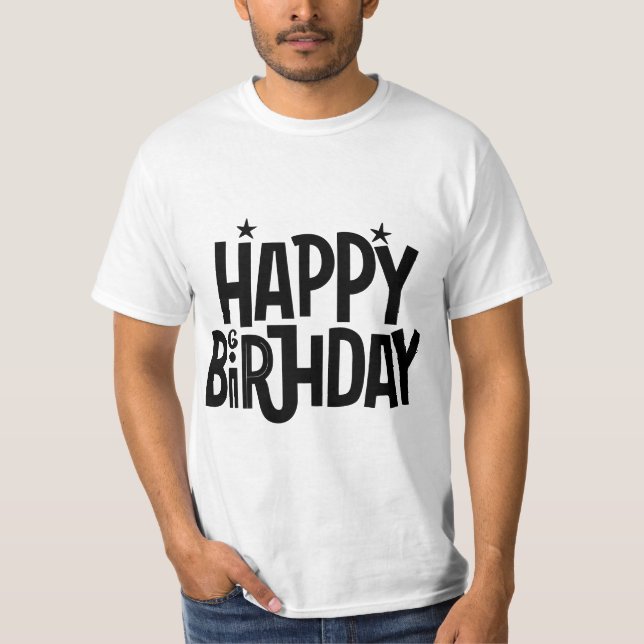 T-shirt Birthday Typography Sayings (Devant)