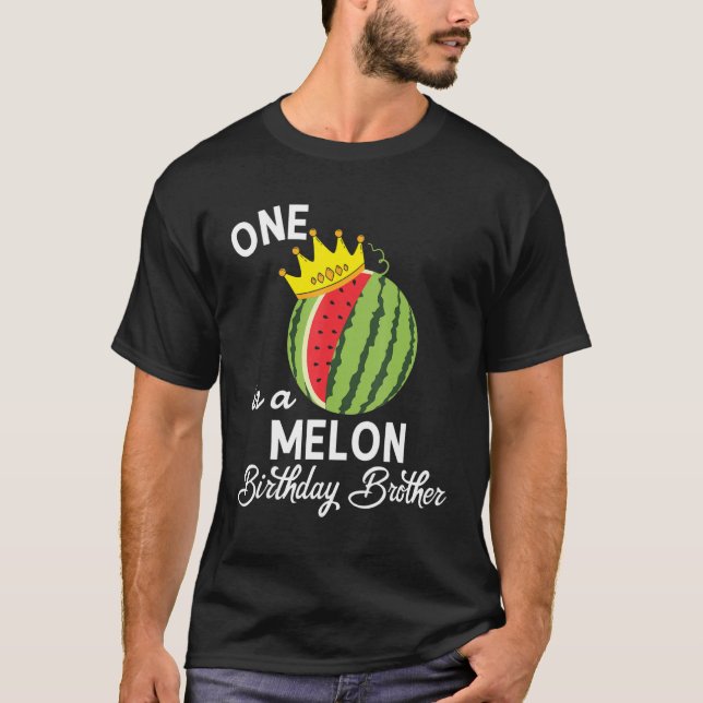 T-shirt Birthday Watermelon One In A Melon Birthday Broth (Devant)