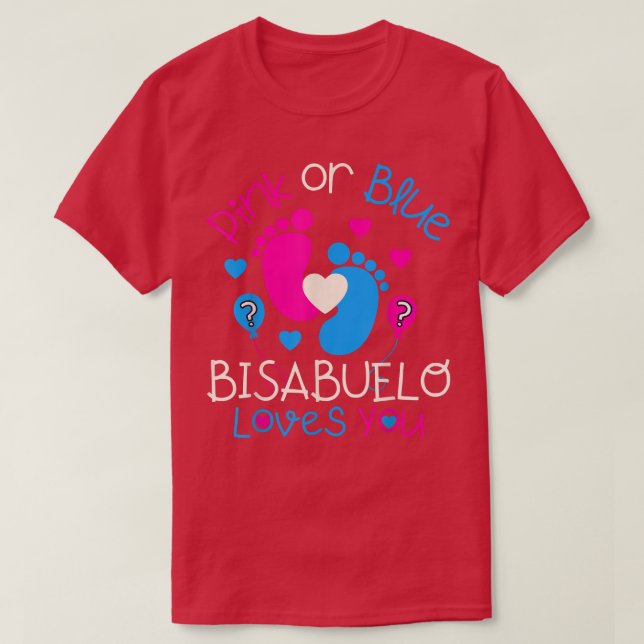 T-shirt Bisabuelo Rose Ou Bleu Aime YouBaby Genre Révélati (Design devant)