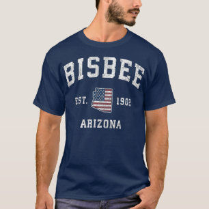 T-shirt Bisbee Arizona AZ Vintage américain Drapeau Sport